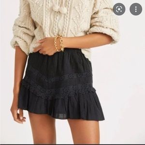 LoveShackFancy Black Mini Skirt S